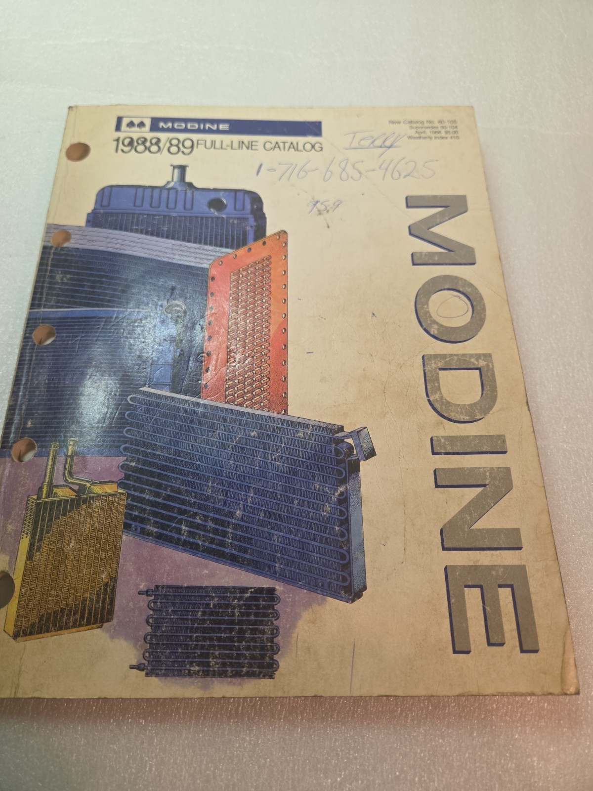 MODINE  Catalog 1988-1989 Complete Radiators & cores CATALOG 