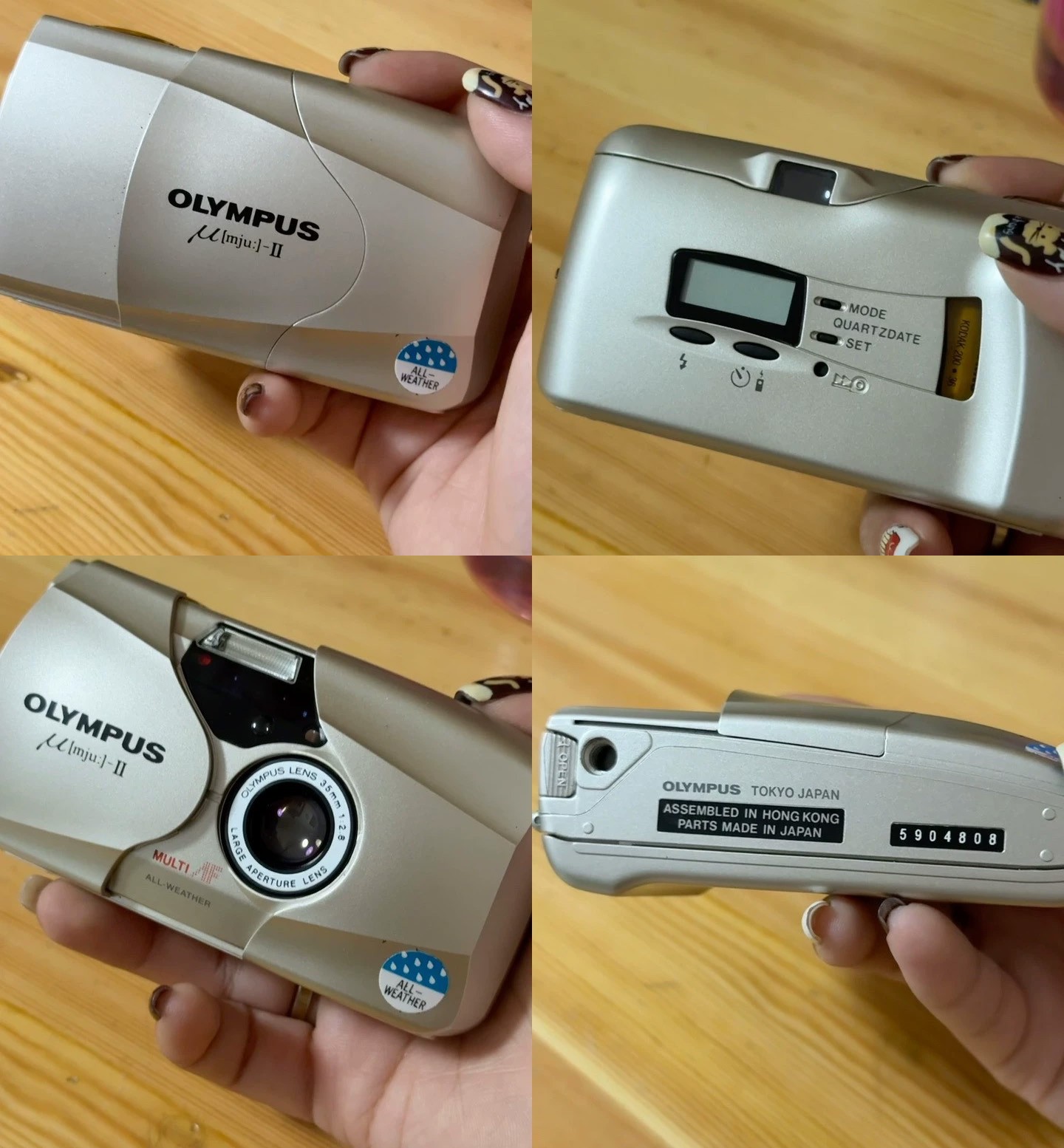 90% new - Olympus MJU II Champagne 35 mm Film Camera with 35 mm F2.8 Lens DE 90% new - Olympus MJU II Champagne 35 mm Film Camera with 35 mm F2.8 Lens DE