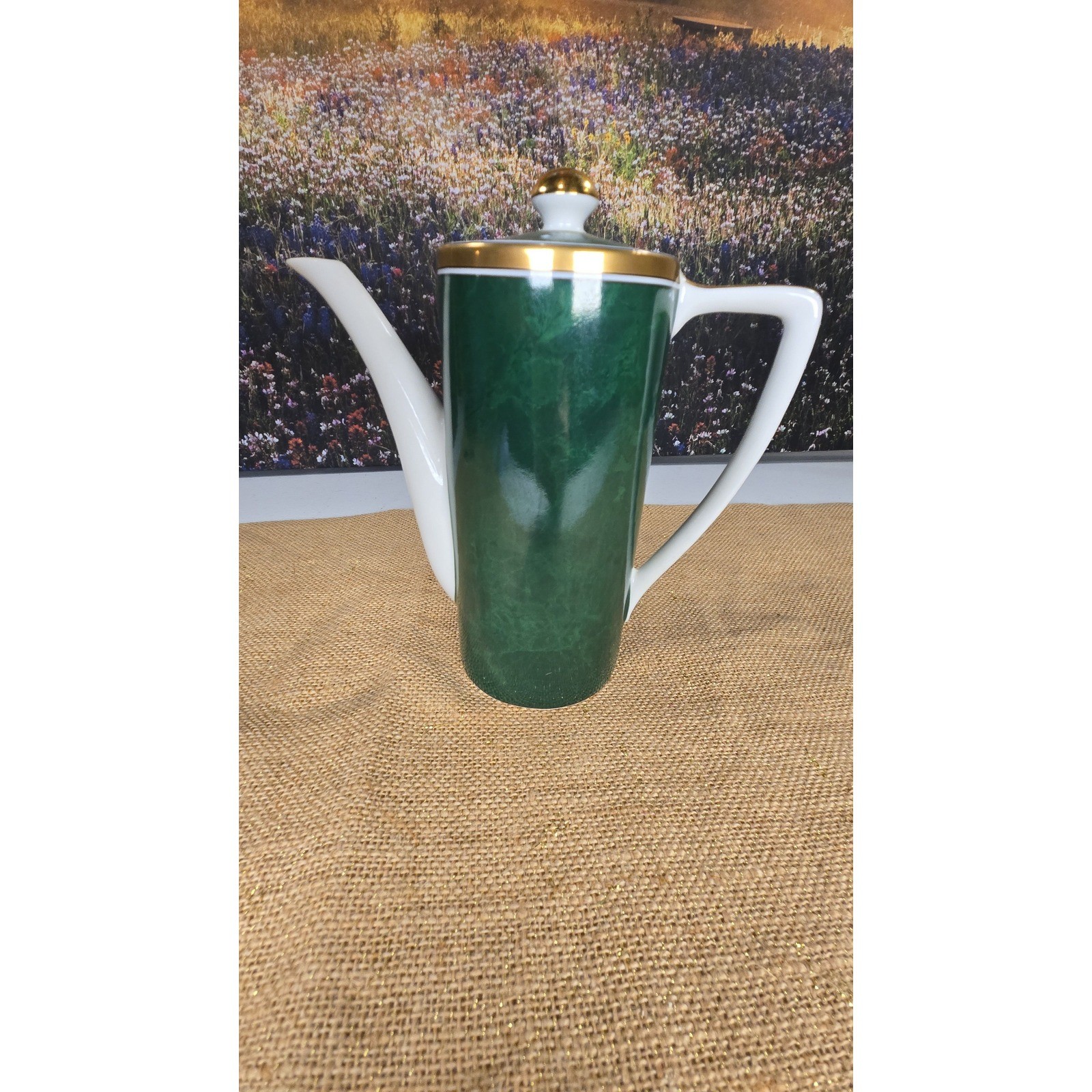 BB-1150. Otagiri Japan Vintage Malachite tea pot BB-1150. Otagiri Japan Vintage Malachite tea pot