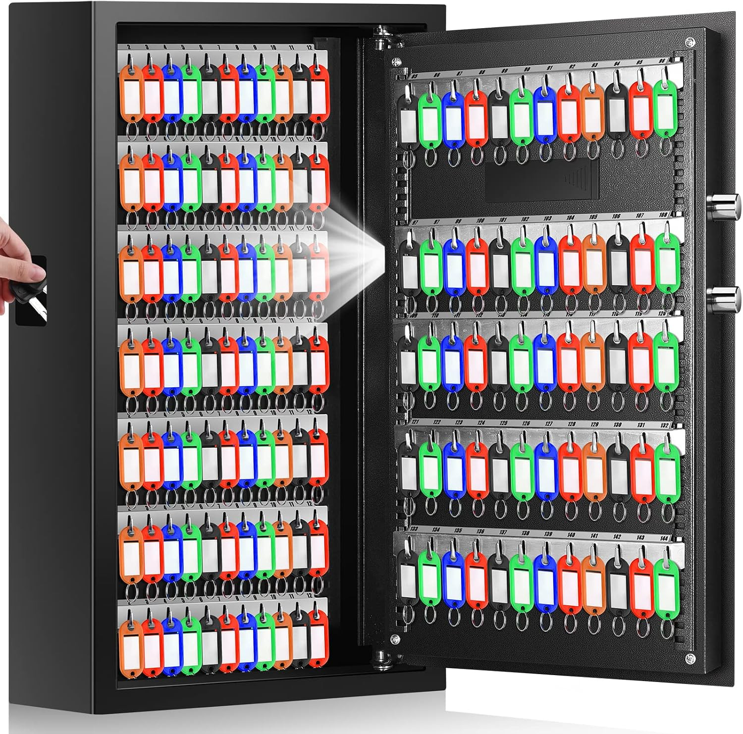 144 Keys Anti-Theft Fireproof Key Cabinet Wall Mount with Combination Lock 144 Keys Anti-Theft Fireproof Key Cabinet Wall Mount with Combination Lock