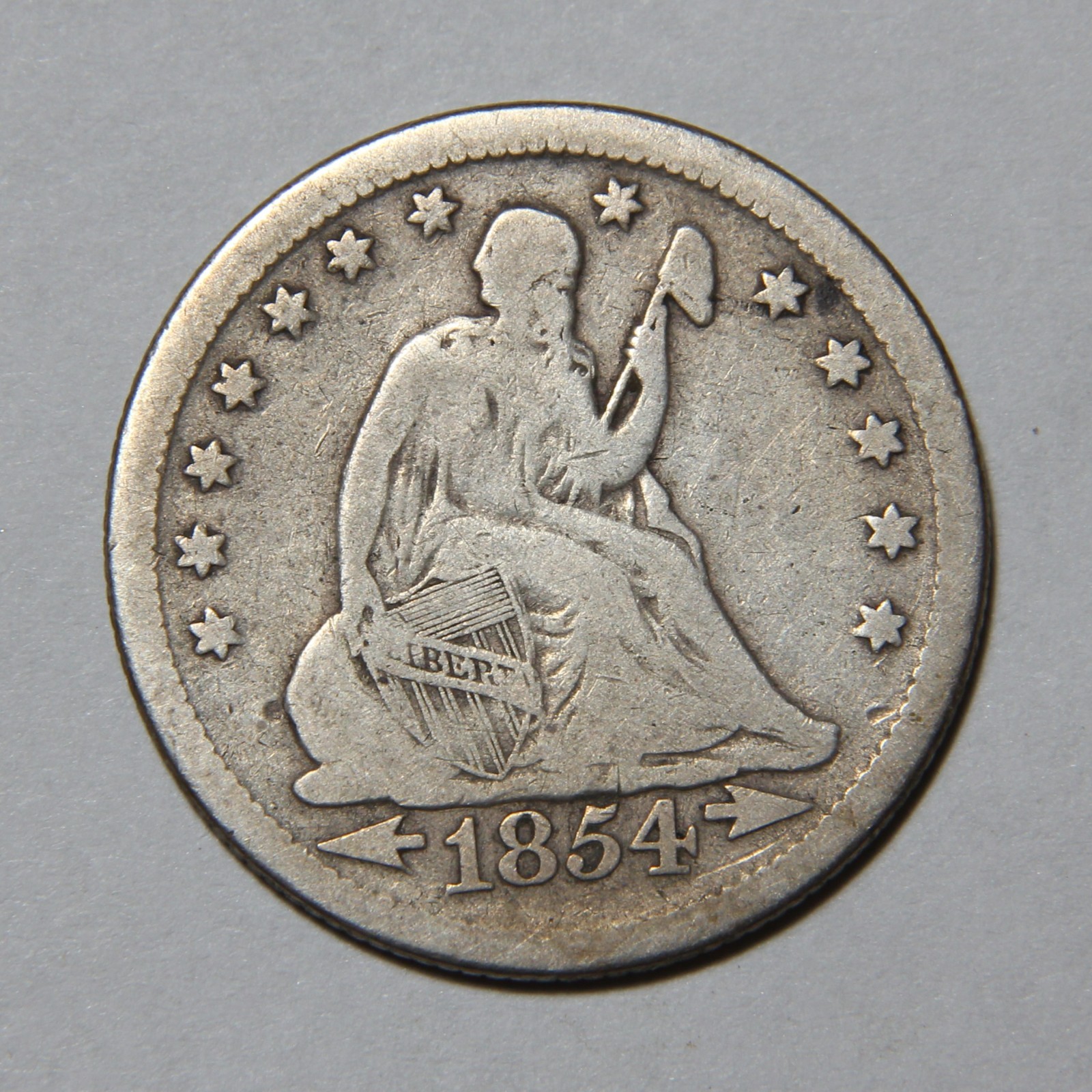 1854-P Arrows US Seated Liberty Quarter 25c -564- 1854-P Arrows US Seated Liberty Quarter 25c -564-