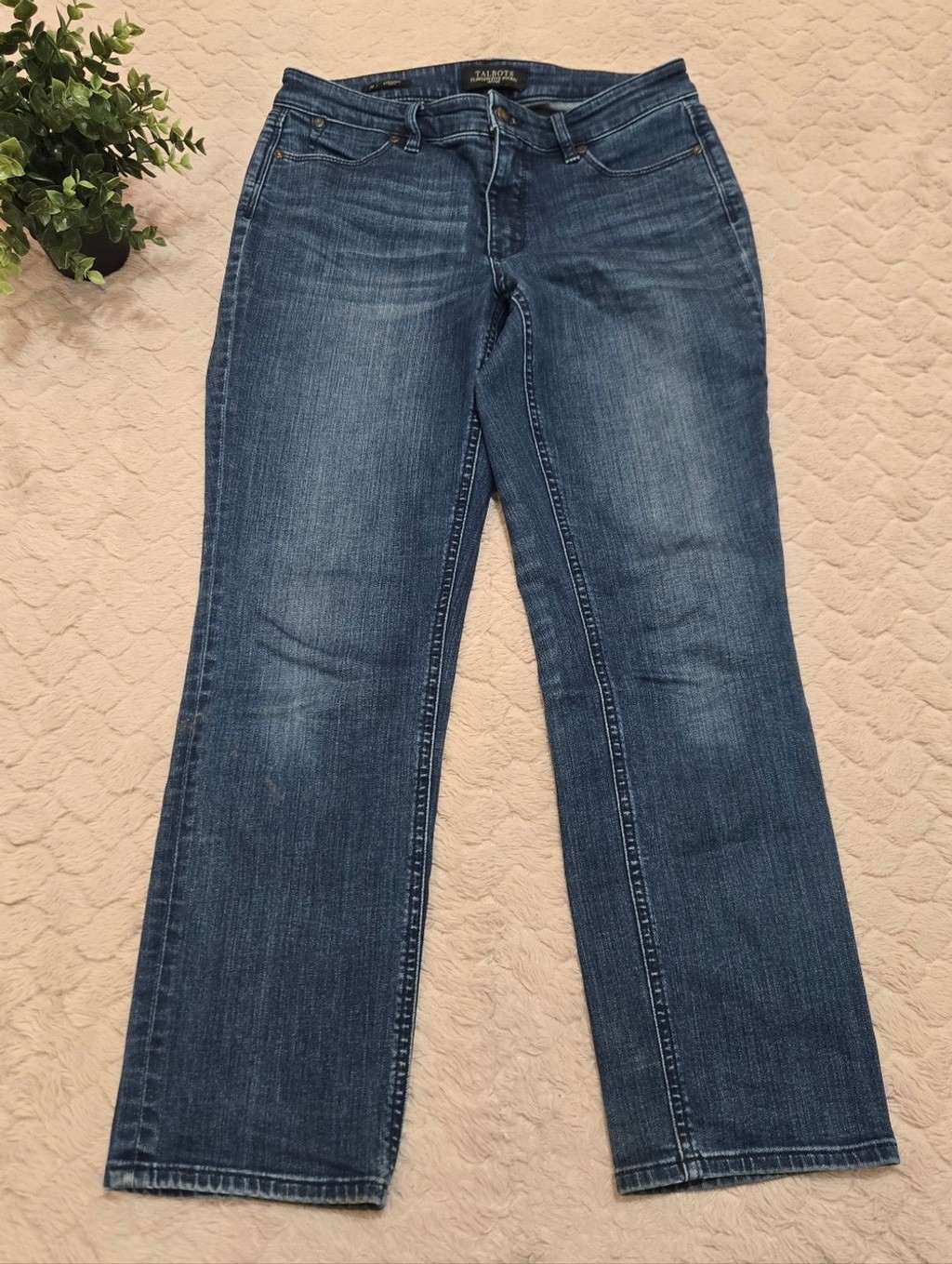 Talbots Petites Flawless Five Pocket Straight Curvy Jeans, Size 6P