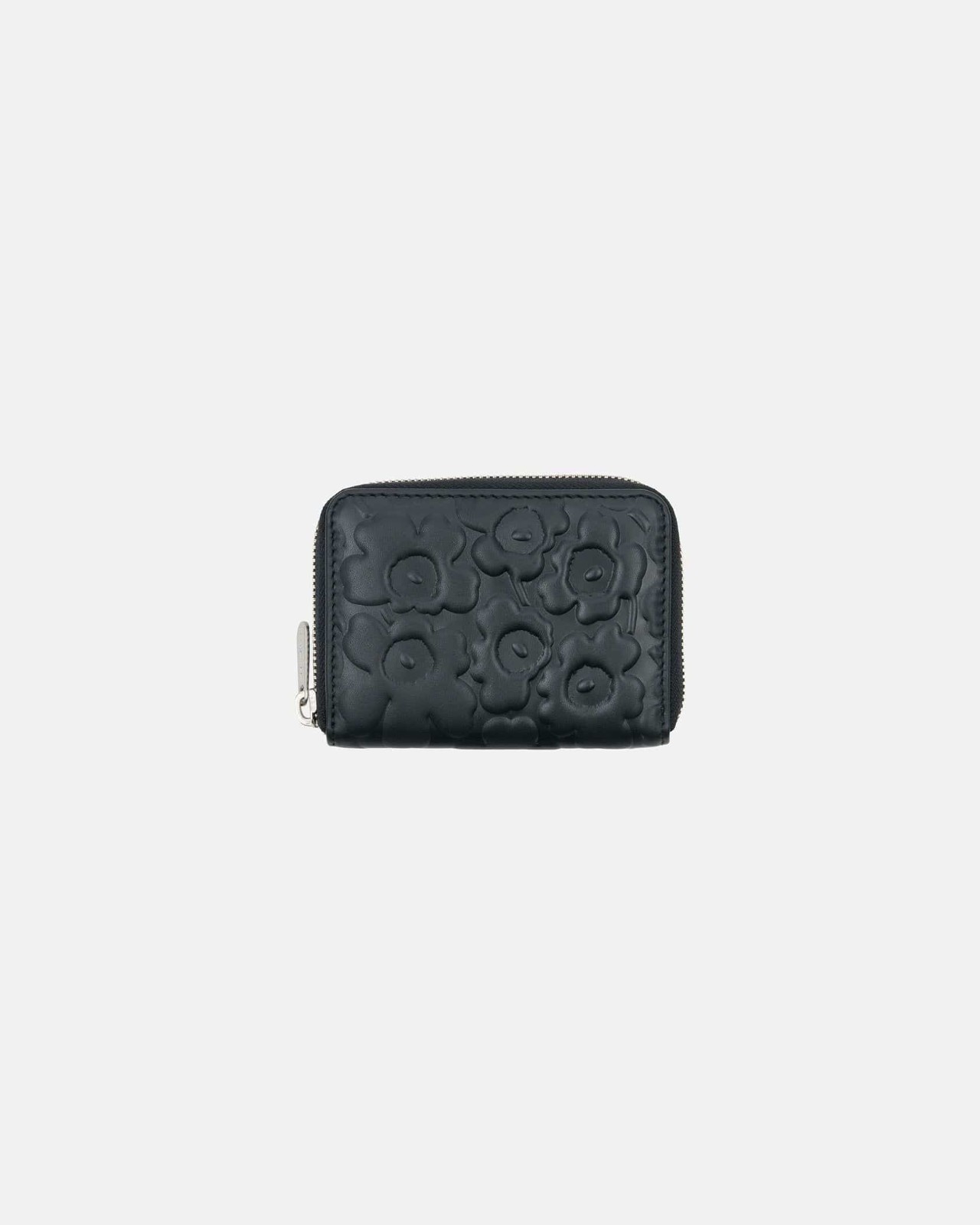 Marimekko Unikko Wallet Black Japan Limited Genuine Leather New