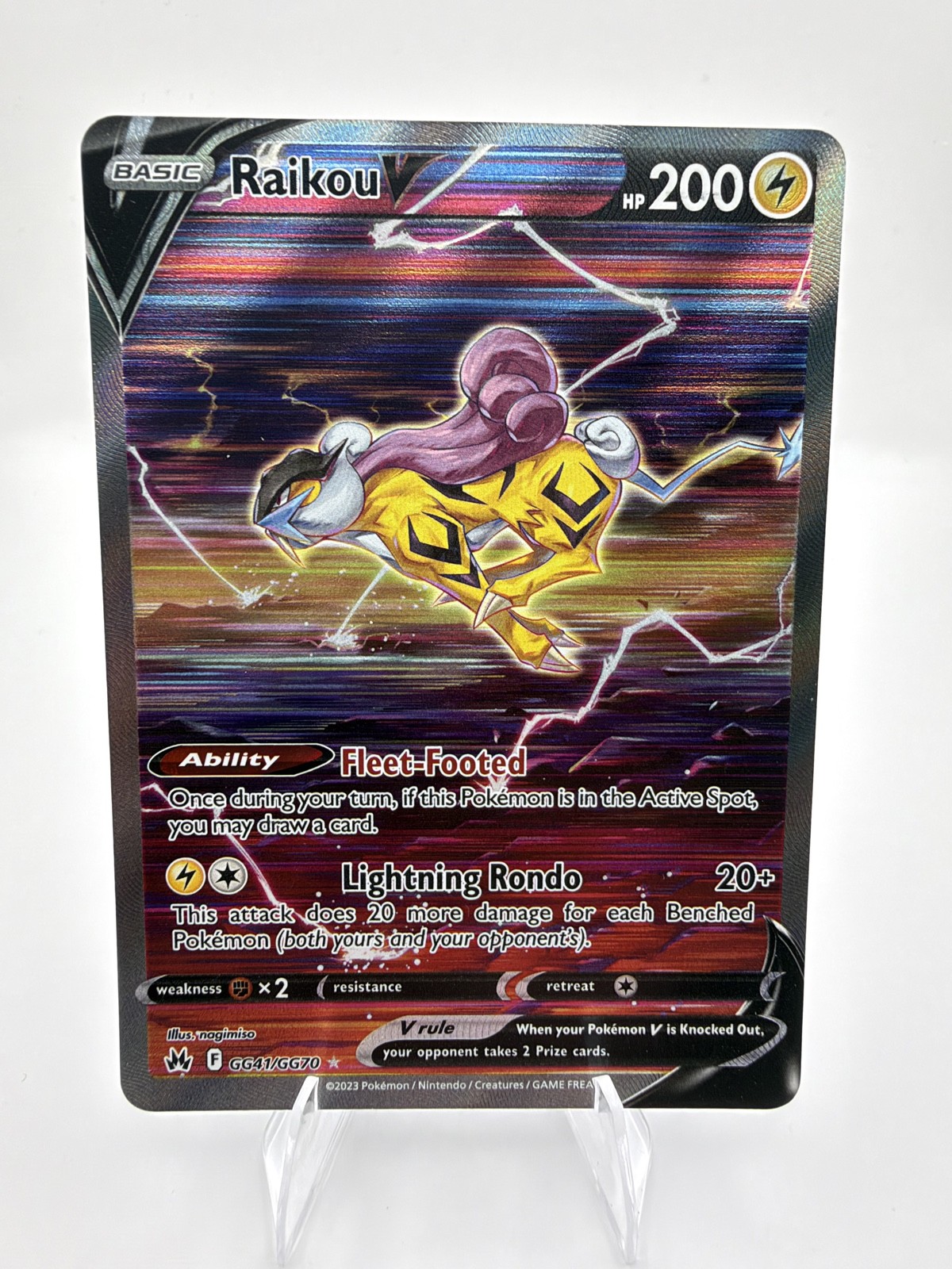 Raikou V GG41/GG70 SWSH: Crown Zenith: Galarian Gallery Holo Raikou V GG41/GG70 SWSH: Crown Zenith: Galarian Gallery Holo