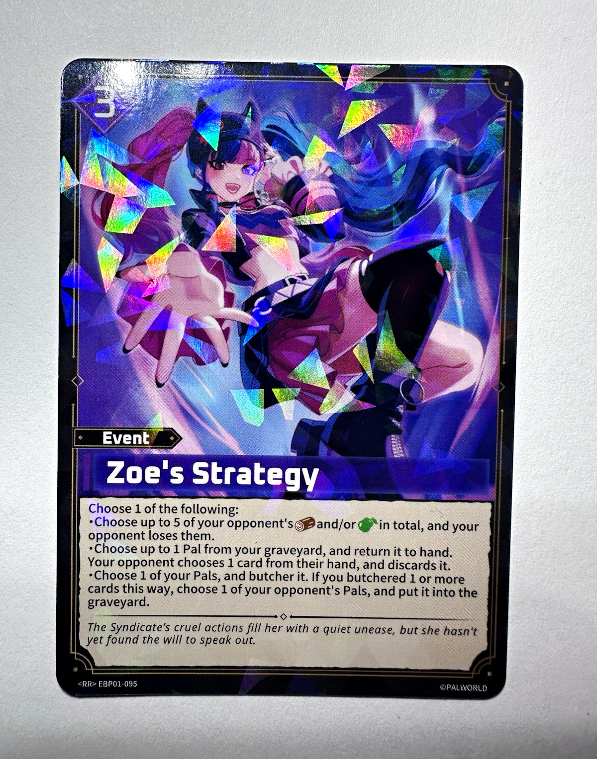 Palworld Zoe's Strategy Event Card RR Foil EBP01-095 (EBP01) English Palworld Zoe's Strategy Event Card RR Foil EBP01-095 (EBP01) English