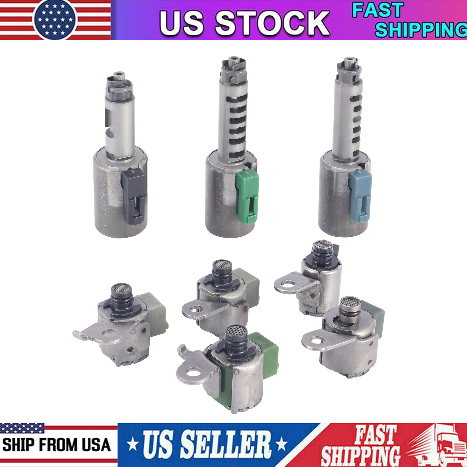 8Pcs Transmission Solenoids Set AW55-51SN for Nissan Maxima Quest Altima Renault