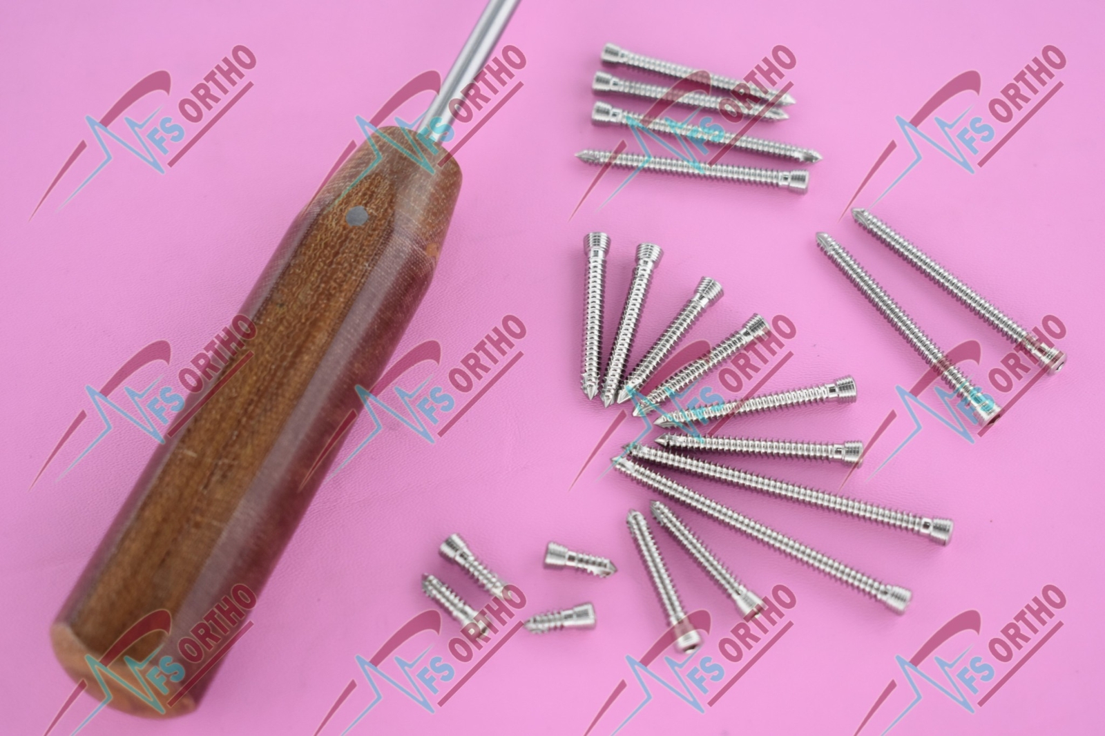 Safety Locking Screws 5.0mm Self-tapping ,Stainless Steel 316L (140 pcs)