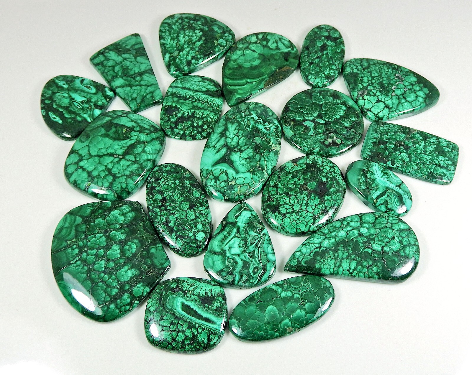 Natural Green Malachite Mix Shape Cabochon Loose Gemstone Wholesale Lot
