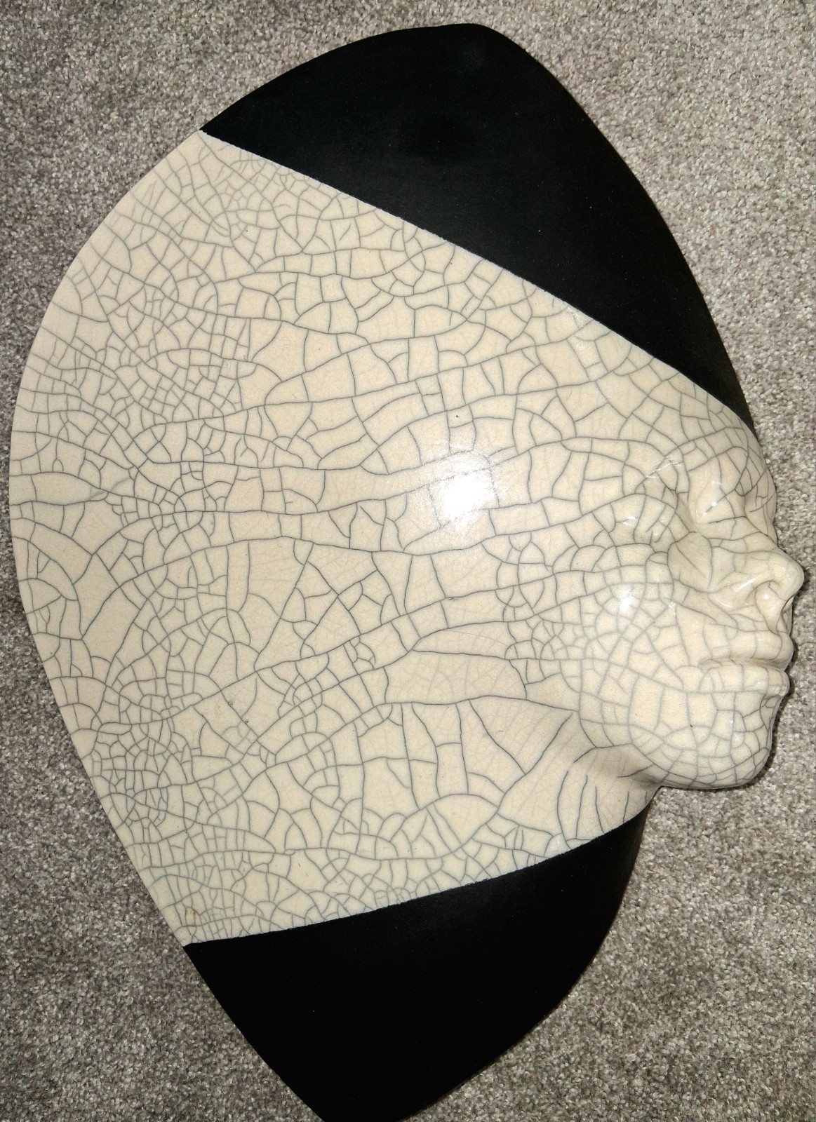 Beautiful Handmade Wall Sculpture signed Dominique. 18.5 Beautiful Handmade Wall Sculpture signed Dominique. 18.5