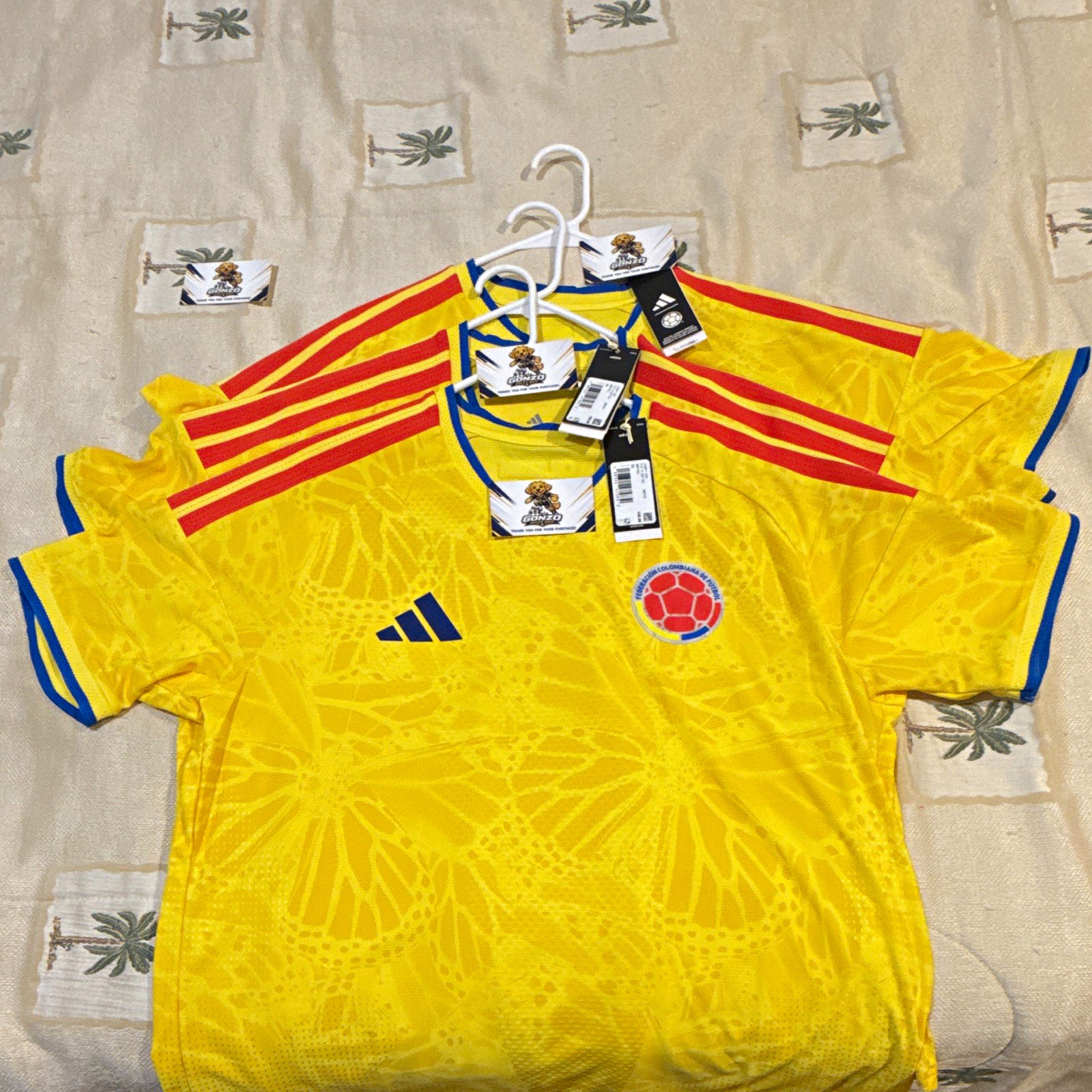 adidas Authentic Colombia National Team Soccer Jersey Yellow Men’s XL adidas Authentic Colombia National Team Soccer Jersey Yellow Men’s XL