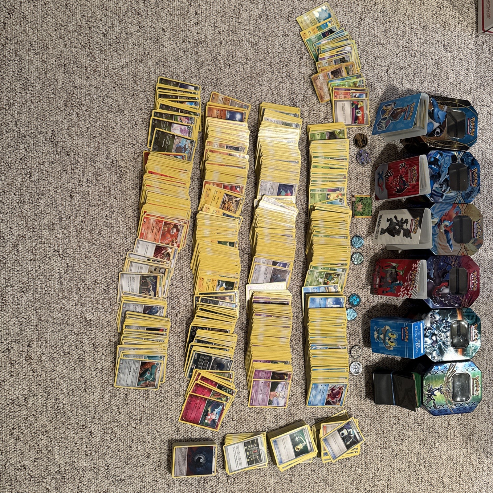 Large Pokemon Collection Lot with Tins Large Pokemon Collection Lot with Tins