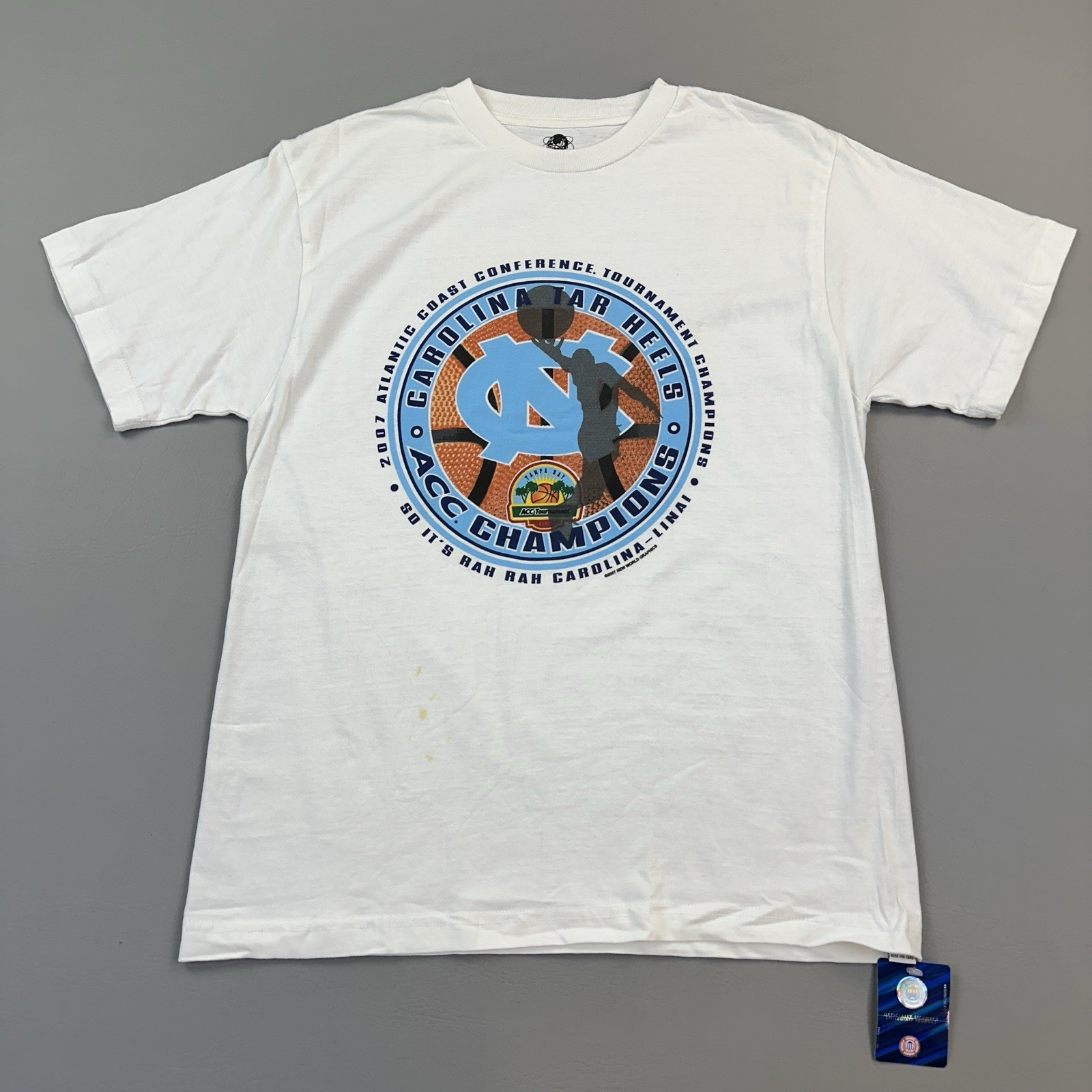 Vinatge North Carolina Tarheels Shirt Mens Large 2007 ACC Champions Deadstock