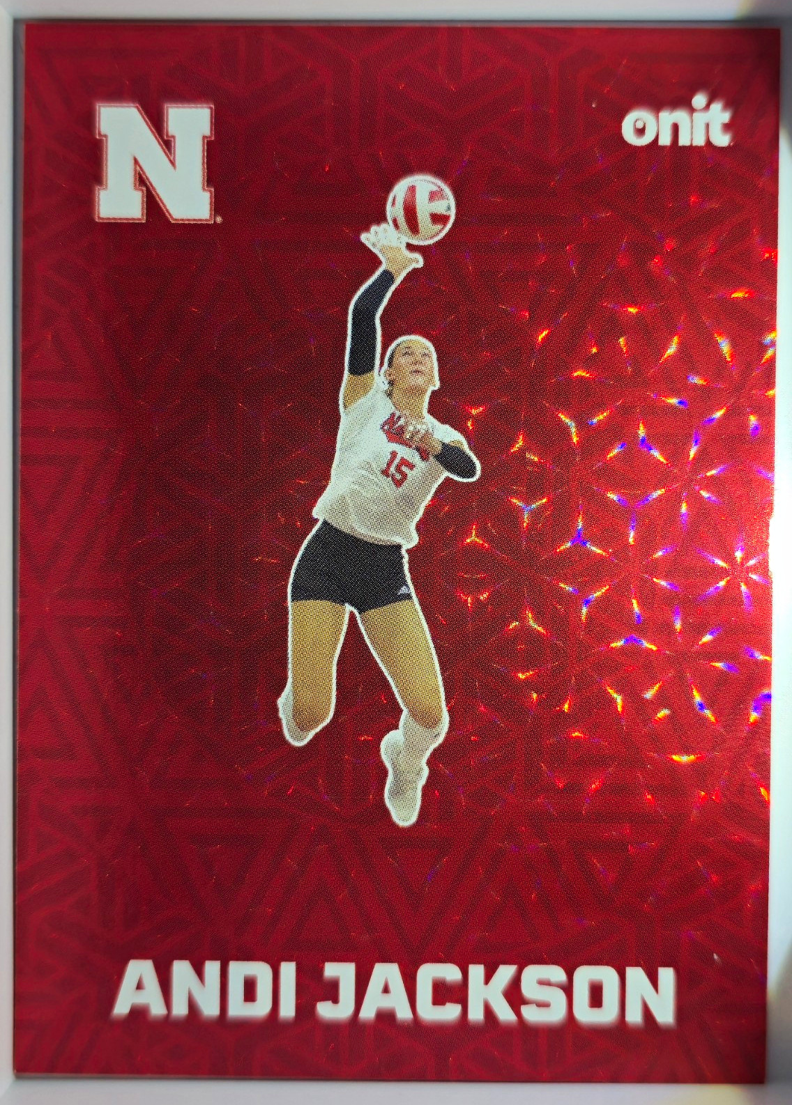 2025 Onit Athlete Andi Jackson Nebraska Cornhuskers VB Fusion Insert #F-3 2025 Onit Athlete Andi Jackson Nebraska Cornhuskers VB Fusion Insert #F-3
