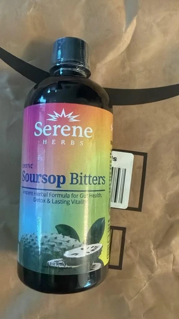 Soursop Bitters Pure 16 oz 100% Natural Exotic Organic Detox Herbs EXP 5/4/28