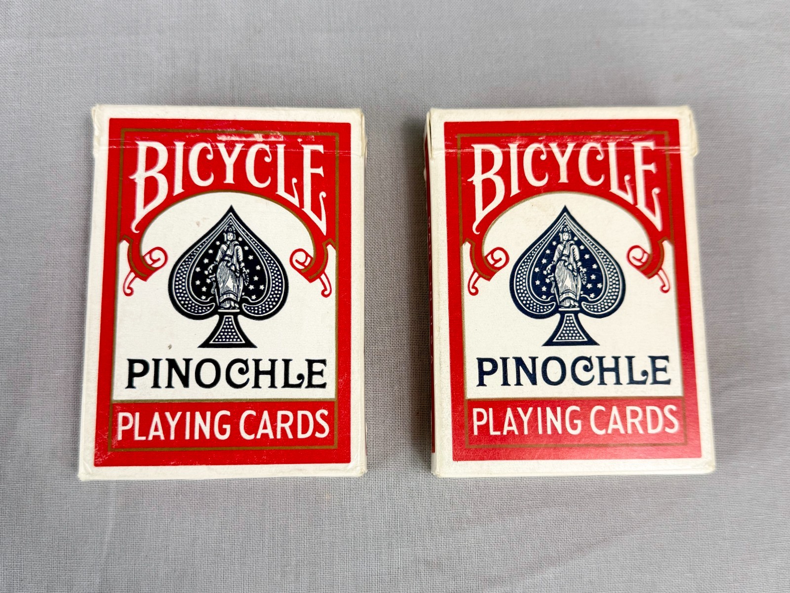 Vintage WWII 1942 Bicycle Pinochle Playing Cards 2 Decks Rare - COMPLETE
