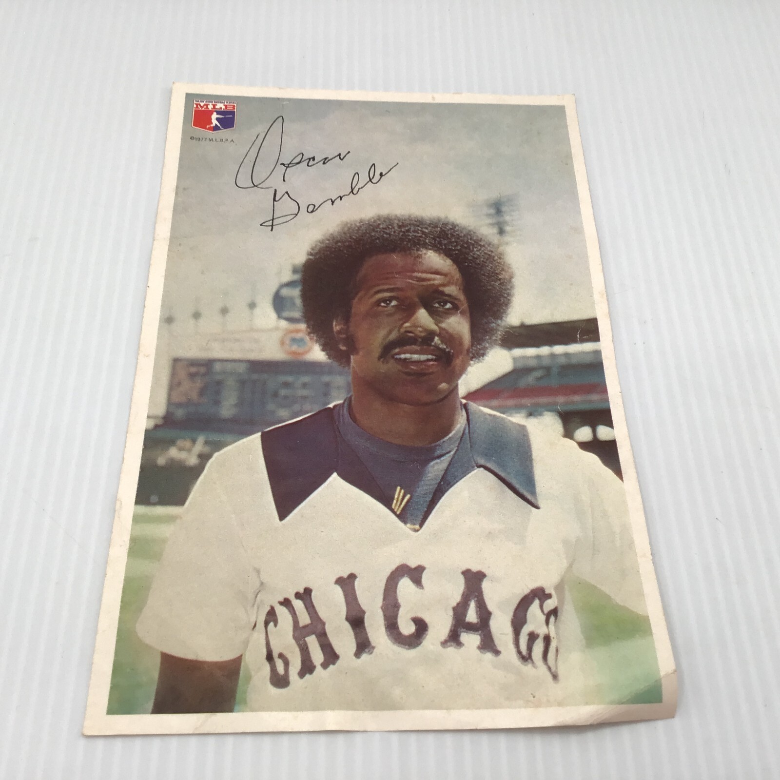Oscar Gamble autographed photo White Sox, 1977 - 6\ Oscar Gamble autographed photo White Sox, 1977 - 6\