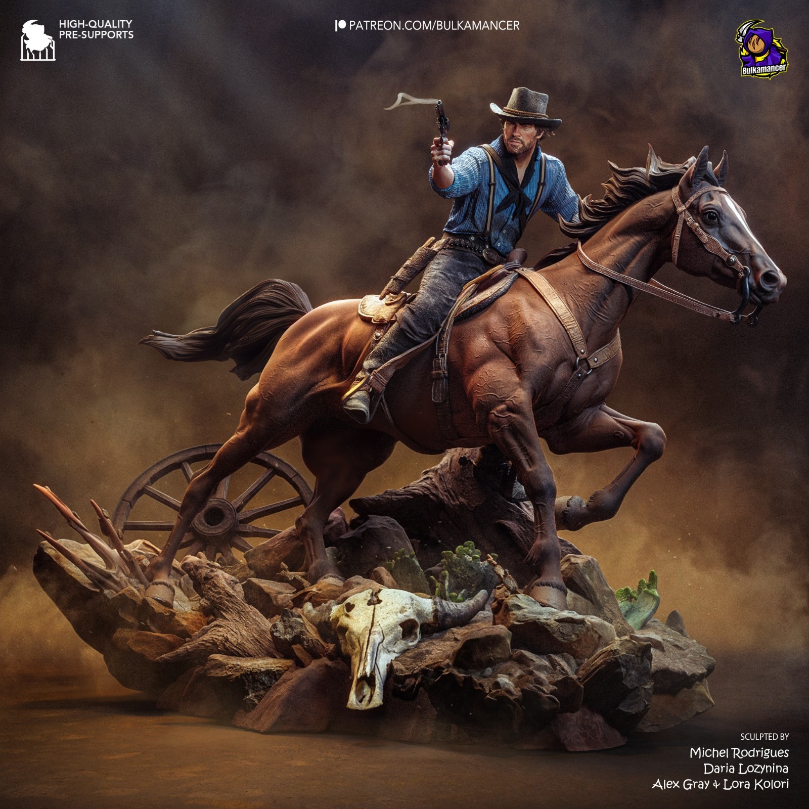 Arthur Morgan - RDR II 1/6 or 1/8 Scale Statue 3D Print Model Kit Unpainted
