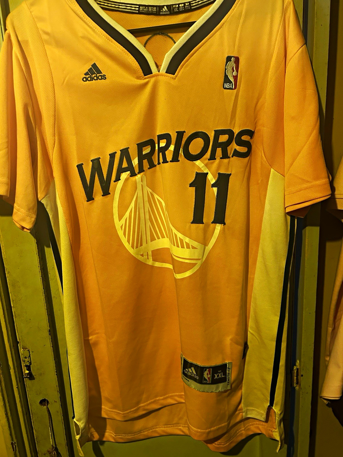 adidas Golden State Warriors Klay Thompson #11 Men's 2XL Yellow NBA Jersey adidas Golden State Warriors Klay Thompson #11 Men's 2XL Yellow NBA Jersey