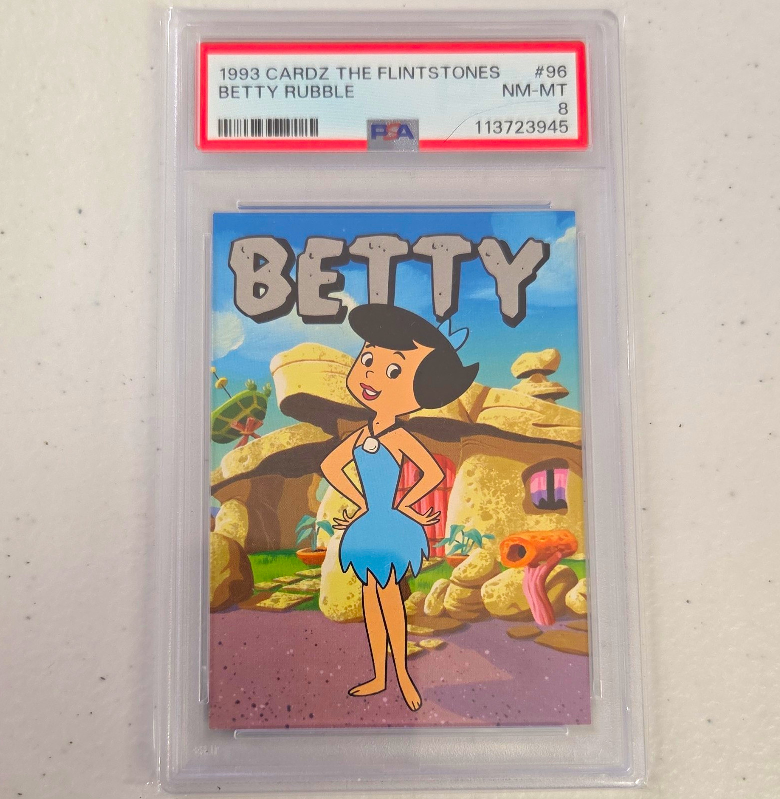 CARDZ 1993 The Flintstones #96 Betty Rubble PSA 8 Graded Trading Card CARDZ 1993 The Flintstones #96 Betty Rubble PSA 8 Graded Trading Card