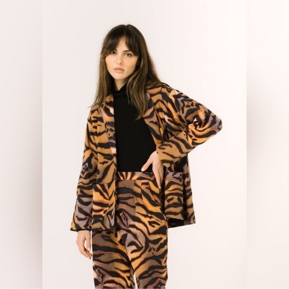 Bel Kazan Oversized Tiger Print Jacket size XS
