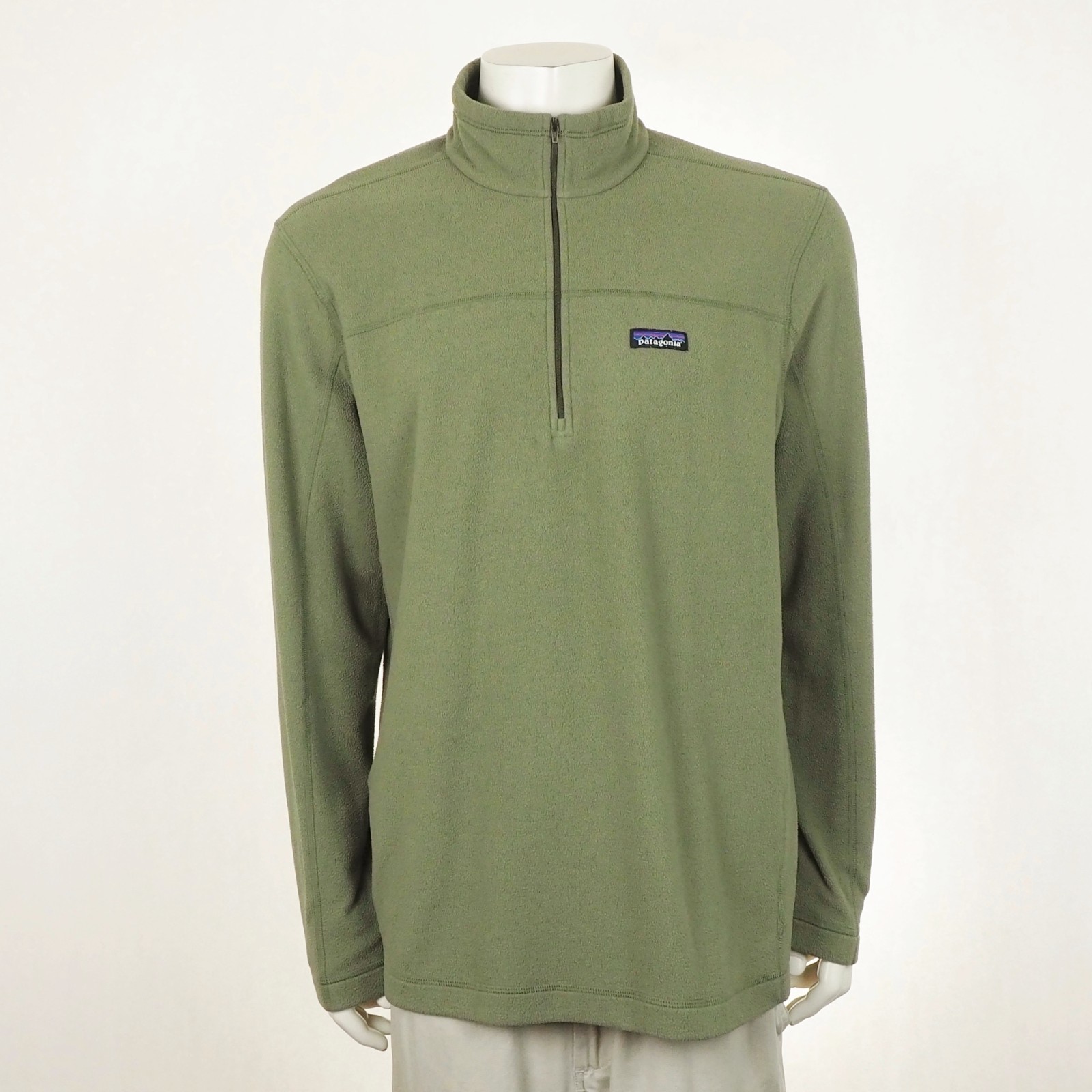 Patagonia Micro D 1/4-Zip Fleece Pullover Jacket Mens XL Green Sweater Outdoor