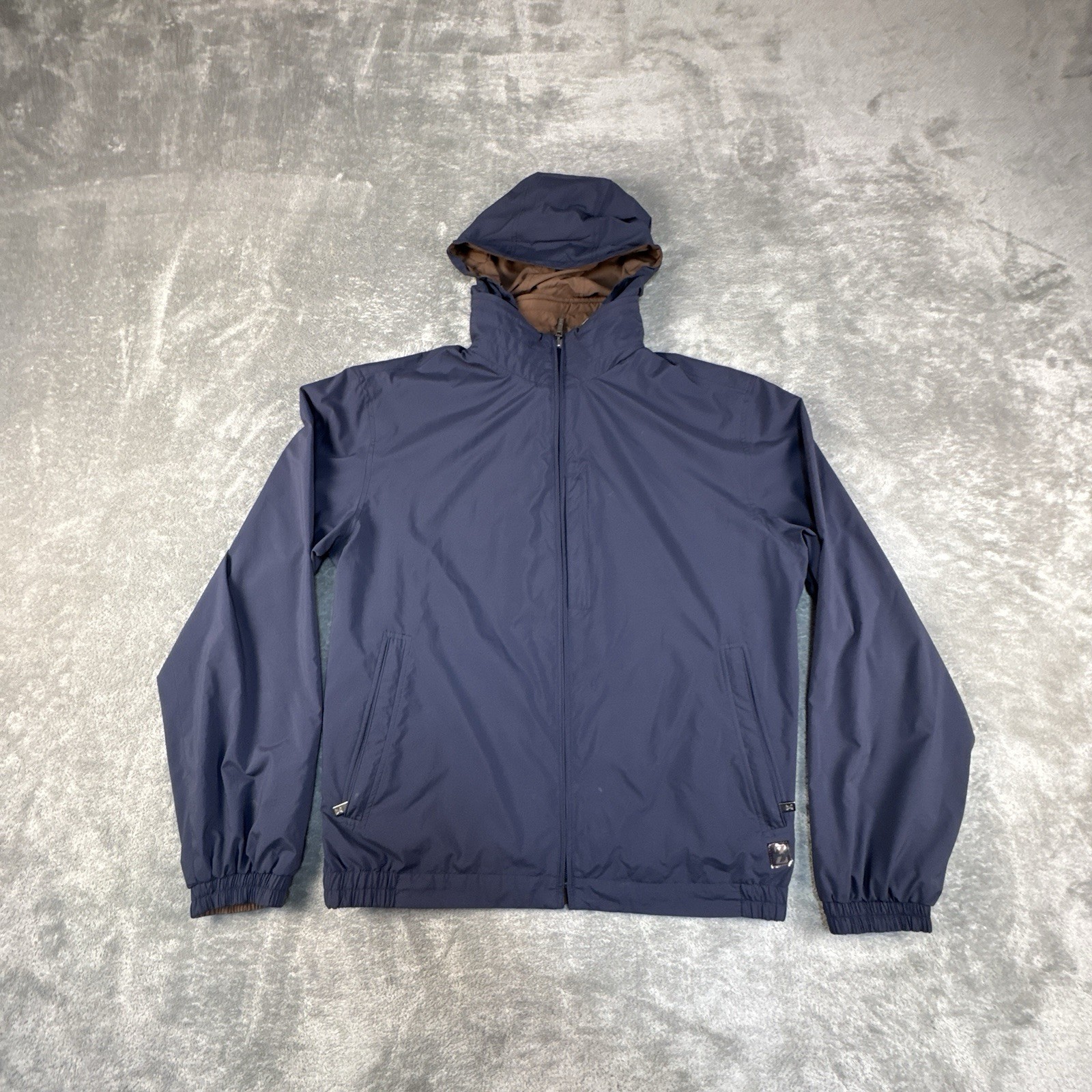 Zegna Sport Reversible Lightweight Windbreaker Jacket Mens Size M Full Zip Zegna Sport Reversible Lightweight Windbreaker Jacket Mens Size M Full Zip