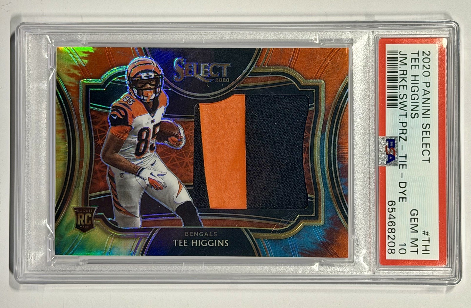 2020 Panini Select Tee Higgins Tie-Dye Jumbo Patch RC /25 PSA 10🔥 POP 1 RARE 2020 Panini Select Tee Higgins Tie-Dye Jumbo Patch RC /25 PSA 10🔥 POP 1 RARE