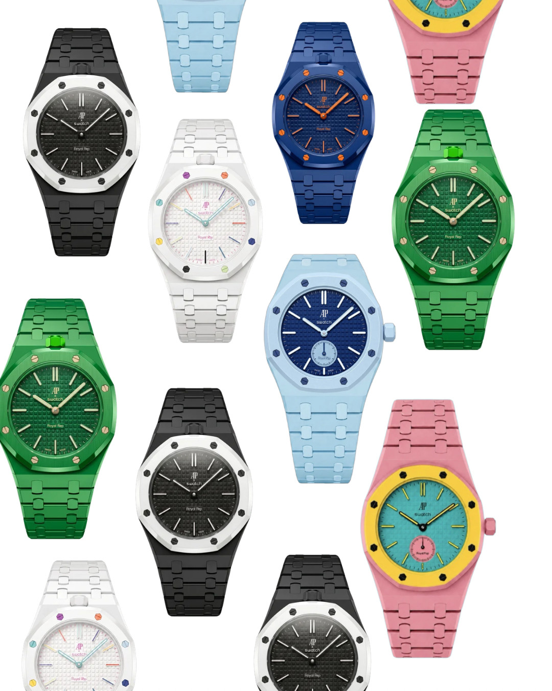 AP x Swatch Full Bioceramic Link Style Compatible  Straps & Cases — Strap Only