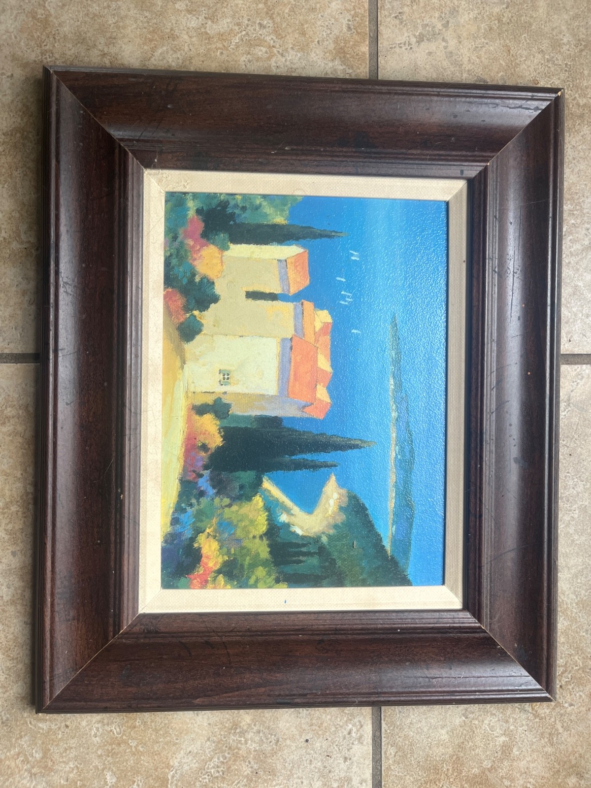 🔥 Antique Columbian oil painting with antique frame 🔥 Antique Columbian oil painting with antique frame