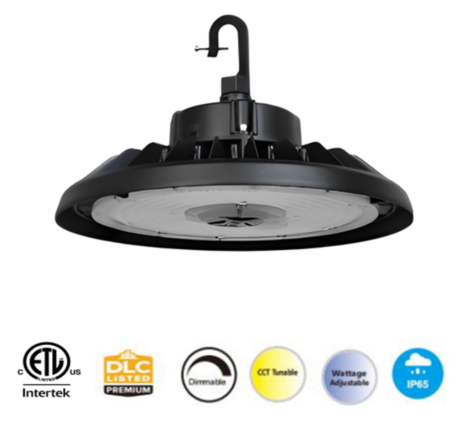 1-Pack LED UFO High Bay Light 200W 240W 300W, 3CCT 3500K 4000K 5000K, DLC 1-Pack LED UFO High Bay Light 200W 240W 300W, 3CCT 3500K 4000K 5000K, DLC