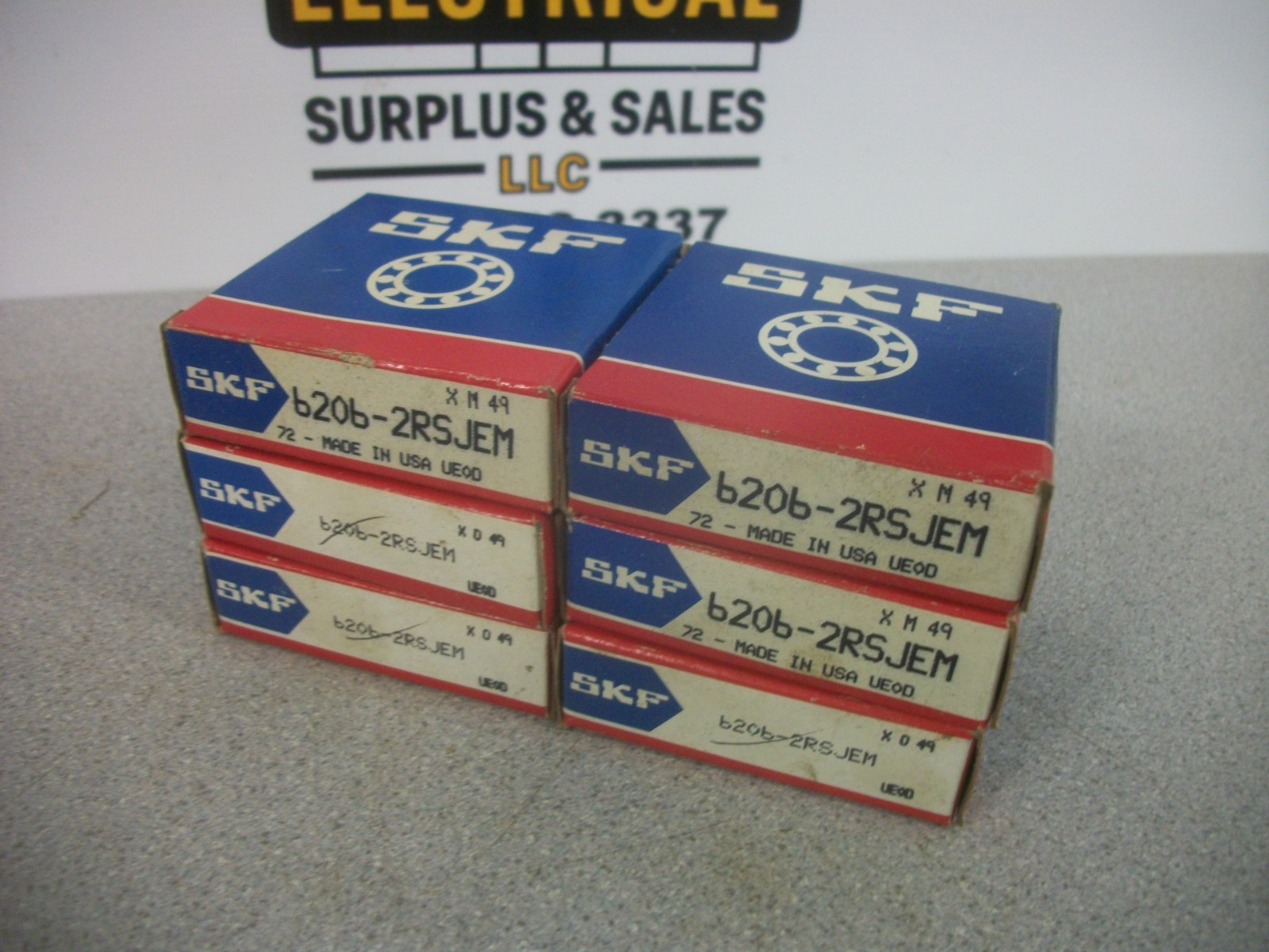 SKF LOT OF 6 DEEP GROOVE BALL BEARINGS 6206-2RSJEM NIB
