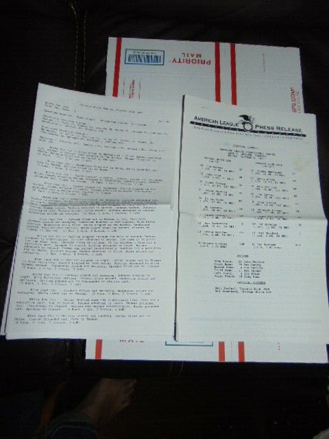 American League Championship Series 1993 Press Release White Sox Blue Jays American League Championship Series 1993 Press Release White Sox Blue Jays