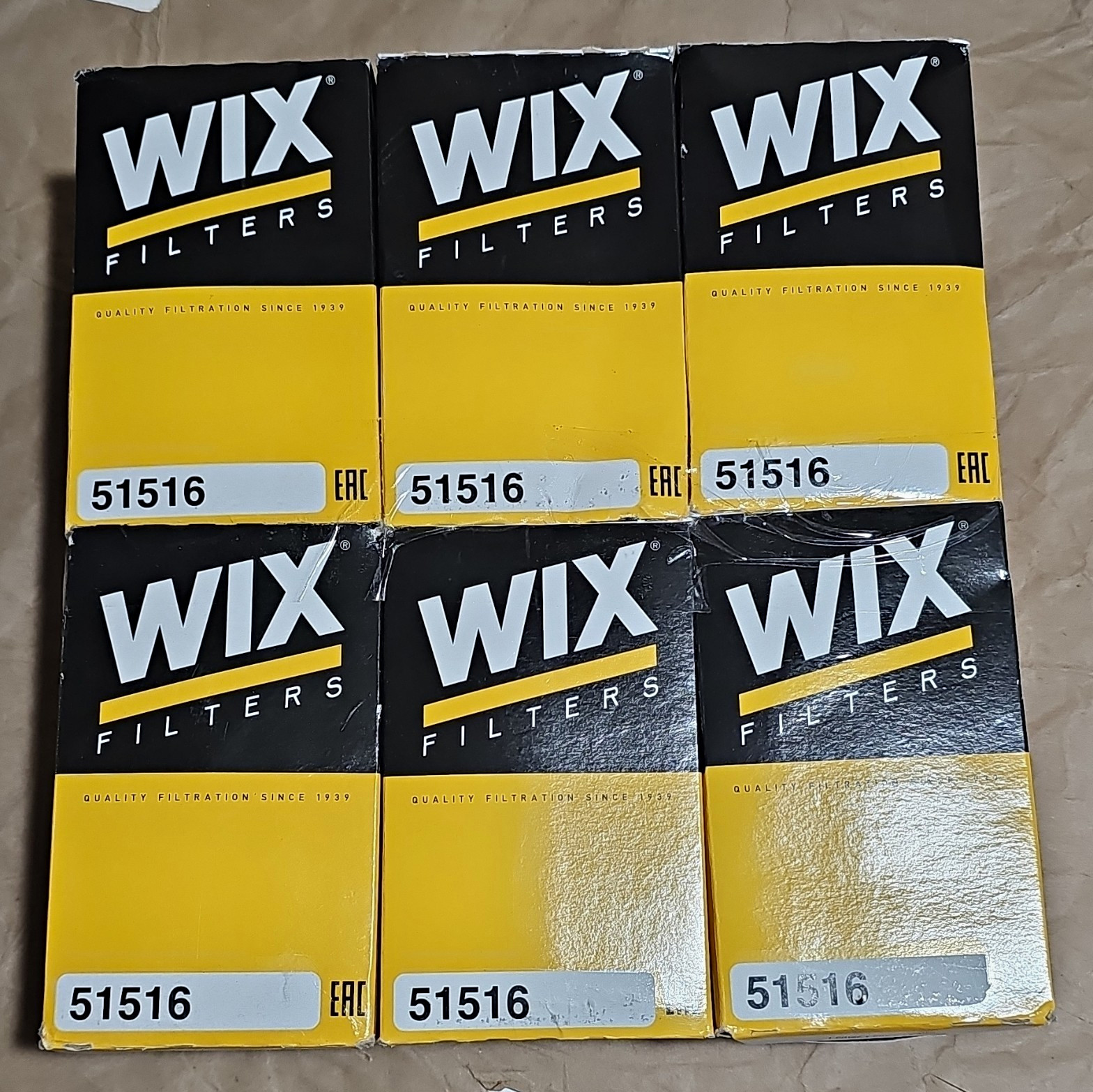 6 Pack Oil Filter Wix 51516