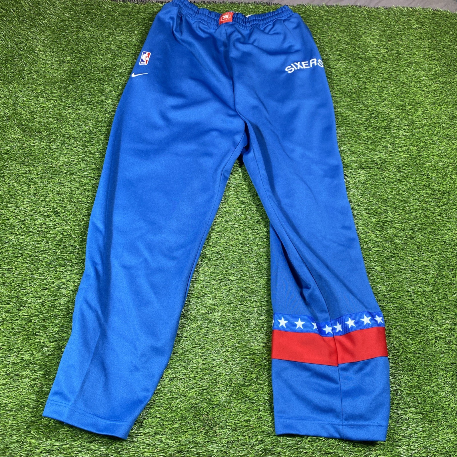 Philadelphia 76ers VTG Nike Sweatpants Womens Large 16/18 NBA Warm Up
