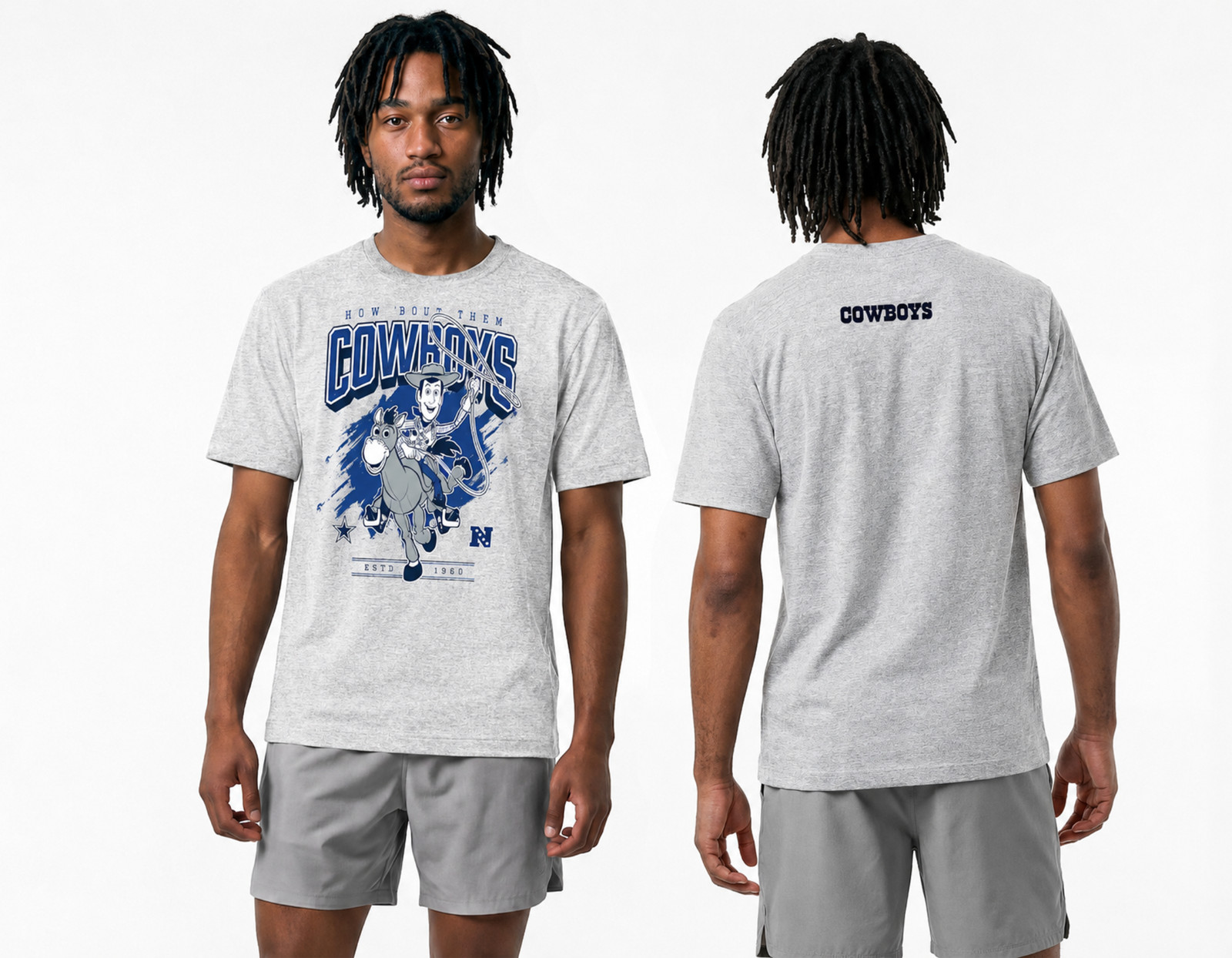 Hot New Dallas Cowboys Disney x Champion Ash Grey Woody All-Star T-Shirt Hot New Dallas Cowboys Disney x Champion Ash Grey Woody All-Star T-Shirt