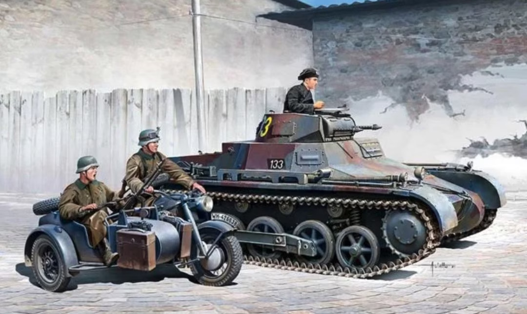 Academy Hobby 13556 German Panzer I Ausf.B & Motorcycle 1/35 Academy Hobby 13556 German Panzer I Ausf.B & Motorcycle 1/35