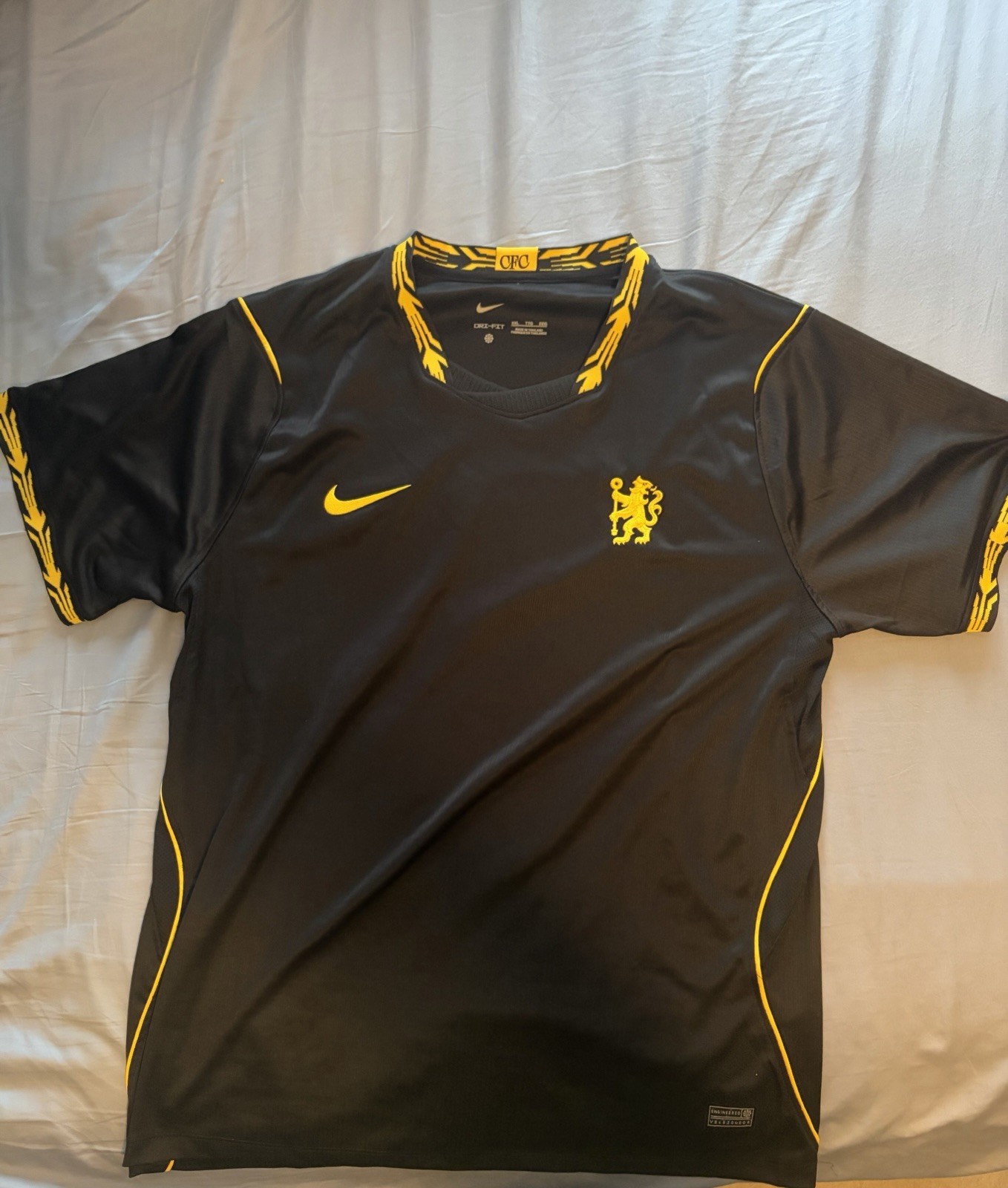 Palmer #10 Men\'s XXL Soccer Jersey Black and Yellow Chelsea 26/27 Palmer #10 Men\'s XXL Soccer Jersey Black and Yellow Chelsea 26/27