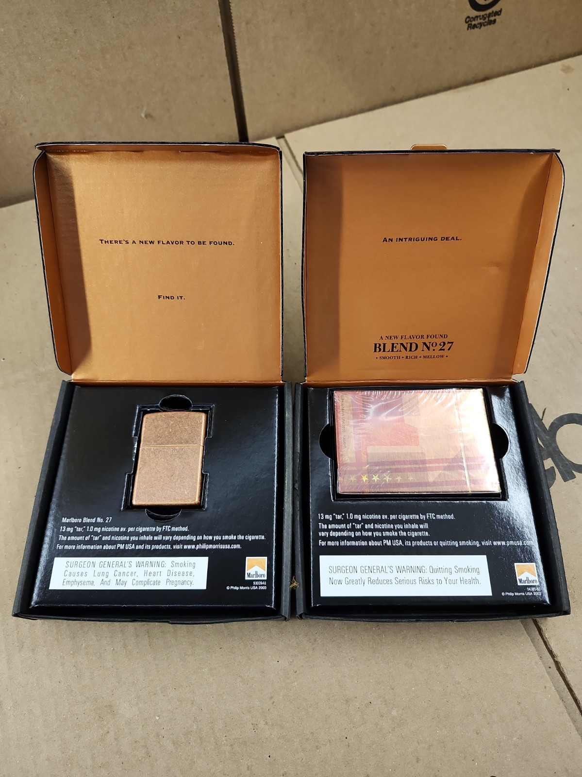 2003 Zippo Marlboro Blend No. 27 Lighter New W/playing Cards 2003 Zippo Marlboro Blend No. 27 Lighter New W/playing Cards