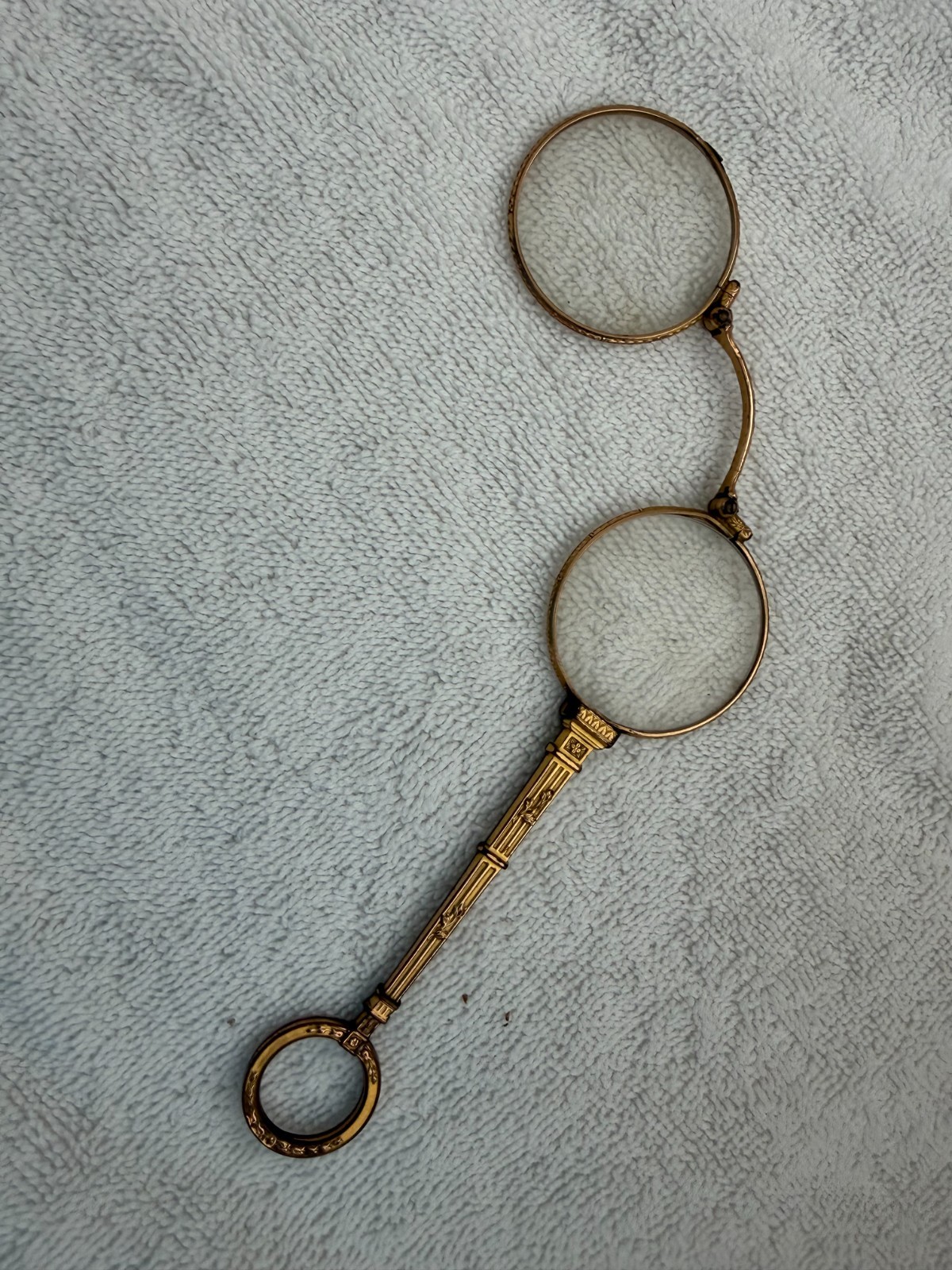 Antique Gold Filled Lorgnette Glasses Folding victorian Era Antique Gold Filled Lorgnette Glasses Folding victorian Era