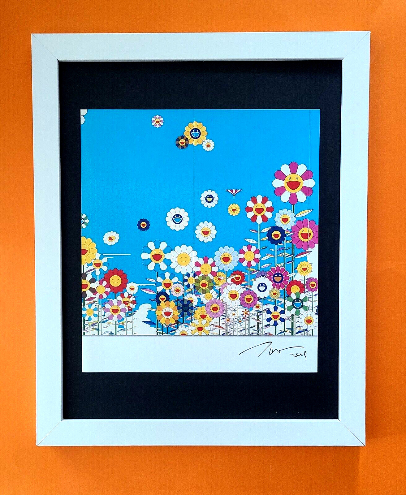 TAKASHI MURAKAMI + AWESOME SIGNED ART PRINT FROM JAPAN + WITH NEW FRAME TAKASHI MURAKAMI + AWESOME SIGNED ART PRINT FROM JAPAN + WITH NEW FRAME