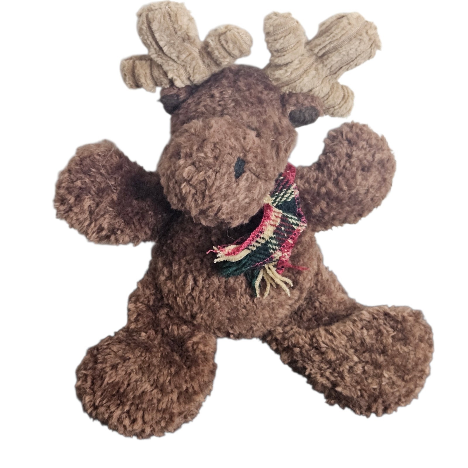 Russ Berrie Antler Moose Deer Stuffed Plush Animal Vintage Doll Toy Christmas Russ Berrie Antler Moose Deer Stuffed Plush Animal Vintage Doll Toy Christmas