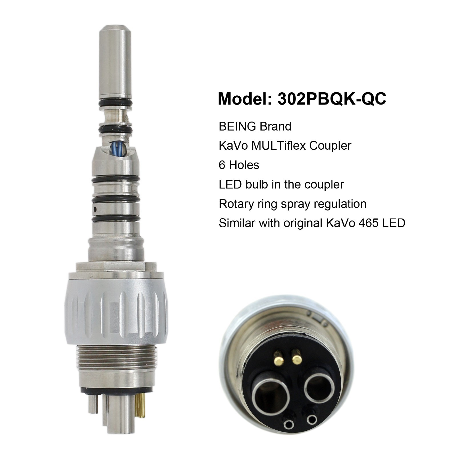 BEING Dental Mini Head High Speed Handpiece Fiber Optic KaVo Coupler 4 6 Holes BEING Dental Mini Head High Speed Handpiece Fiber Optic KaVo Coupler 4 6 Holes