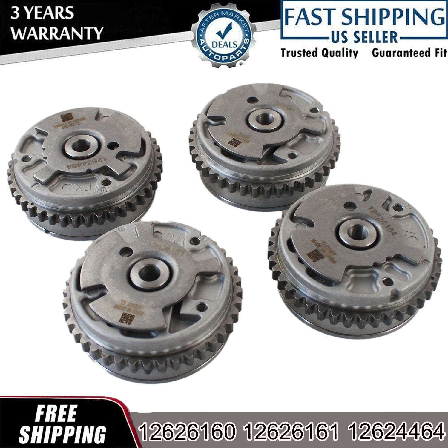 4x Camshafts VVT Cam Phaser Set For Buick Cadillac CTS 3.0L/3.6L EQUINOX CTS SRX