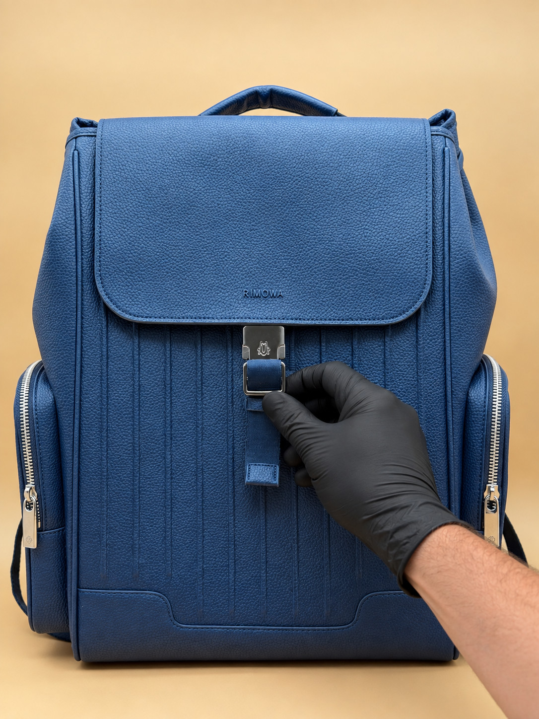 RIMOWA Never Still Flap Backpack Large Navy Blue Fast Shipping RIMOWA Never Still Flap Backpack Large Navy Blue Fast Shipping
