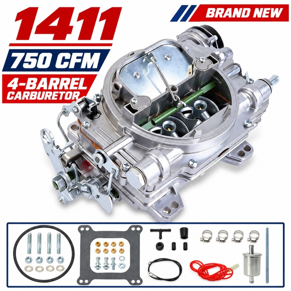 For Edelbrock 750 1411 CFM 4 Barrel Carburetor, Electric Choke Performer