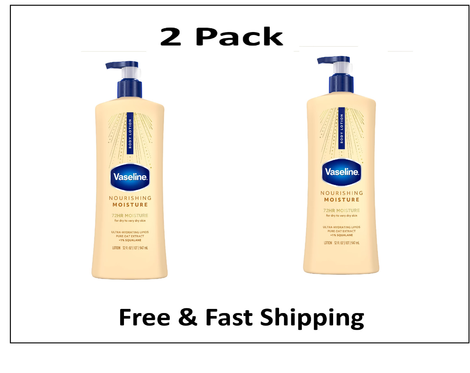 Vaseline Intensive Care  Nourishing Moisture Lotion, 32 oz 2 Pack