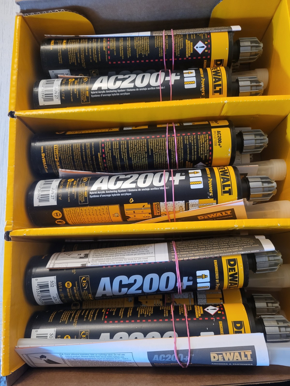 10 oz. AC200+™ Acrylic Injection Adhesive Anchoring , DeWalt #12 Pack 10 oz. AC200+™ Acrylic Injection Adhesive Anchoring , DeWalt #12 Pack