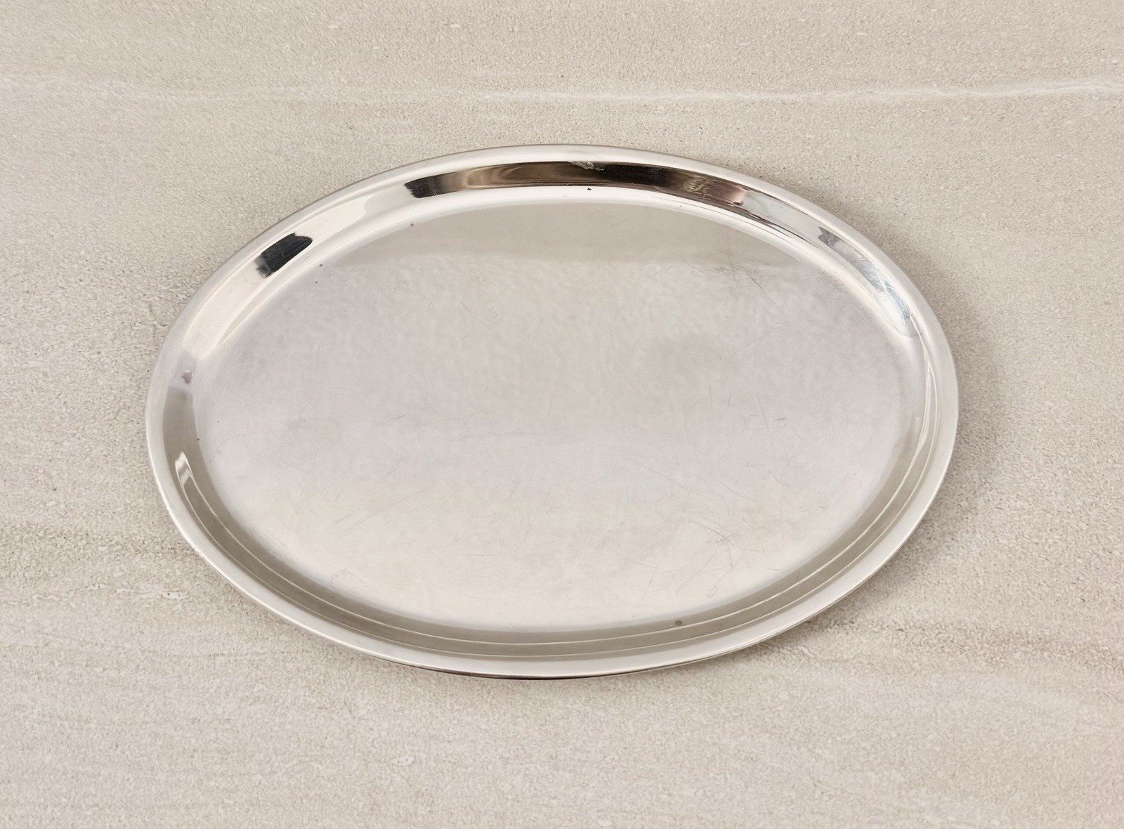 Vintage Fisher Silversmiths Sterling Silver 2205 Oval Tray 113.2g Mid Century