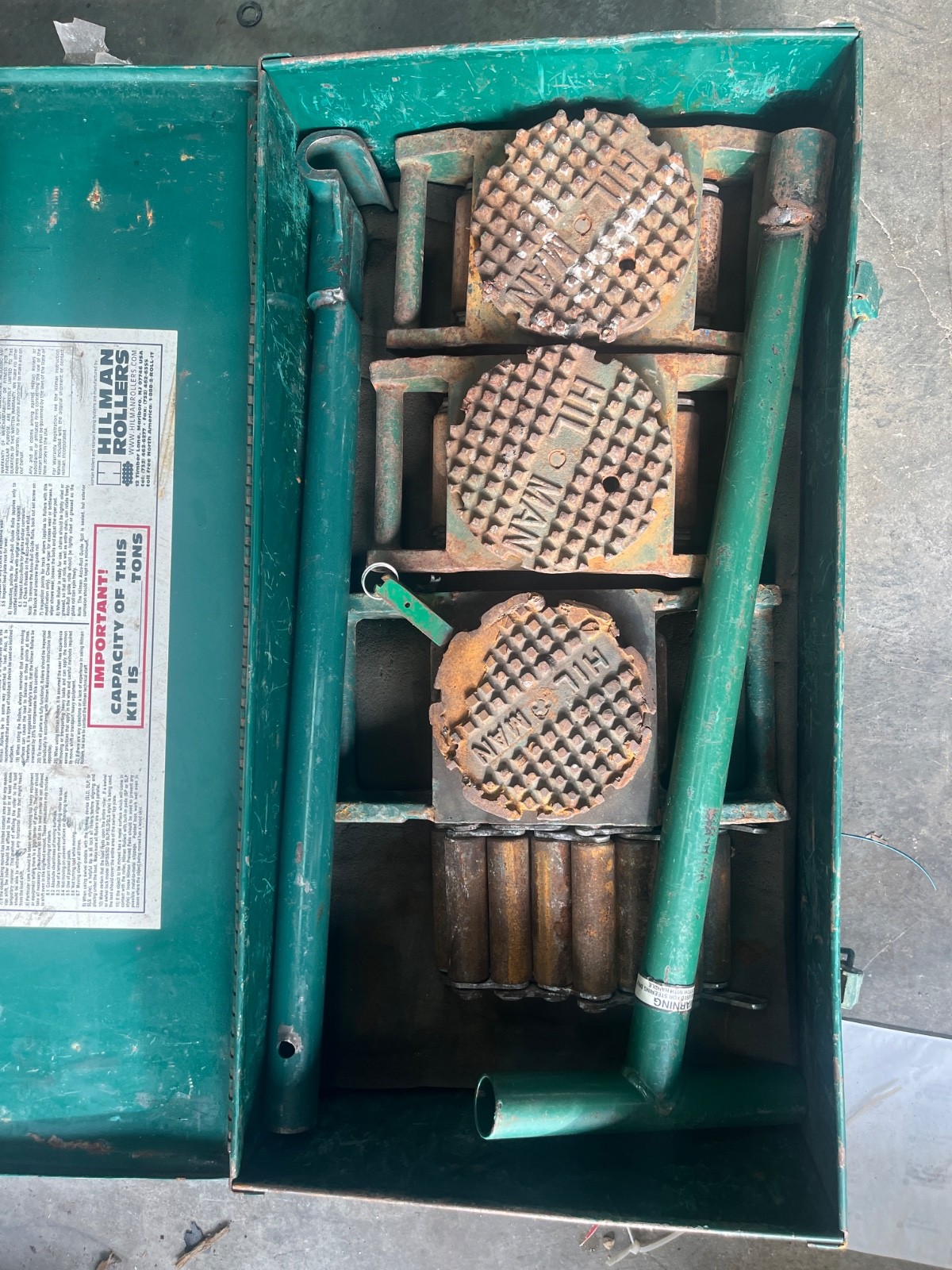 Hilman Rollers 8 Ton Kit Machine Skates and Metal Box Rollers Dolly Hilman Rollers 8 Ton Kit Machine Skates and Metal Box Rollers Dolly