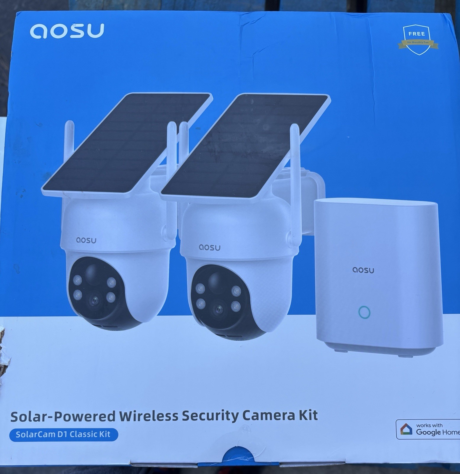 AOSU Security Cameras Outdoor Wireless, 2 Cam-Kit, Solar-Powered AOSU Security Cameras Outdoor Wireless, 2 Cam-Kit, Solar-Powered